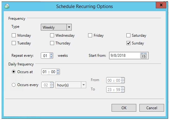 Multiple Scheduled Backups with CloudBerry Backup. Reccuring schedule