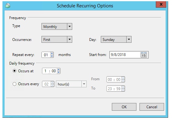 Multiple Scheduled Backups with CloudBerry Backup. Set the schedule