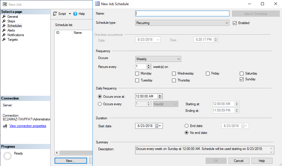 Scheduling automatic SQL Server backup