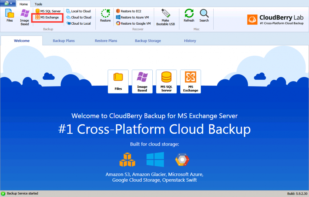 Incremental Backup of Exchange Server