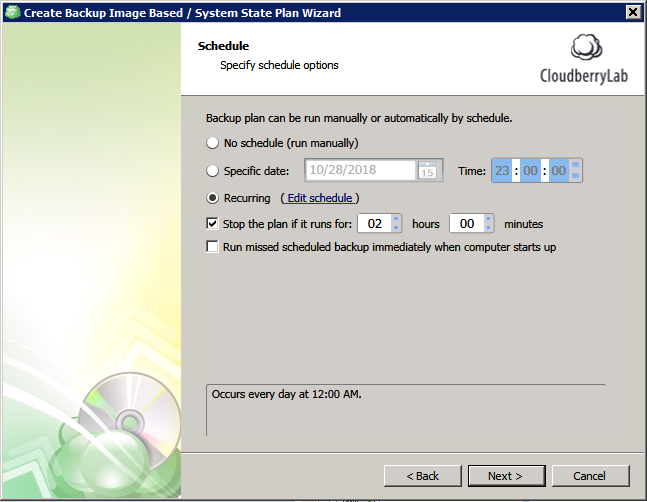 Windows Server 2008 System Restore Point