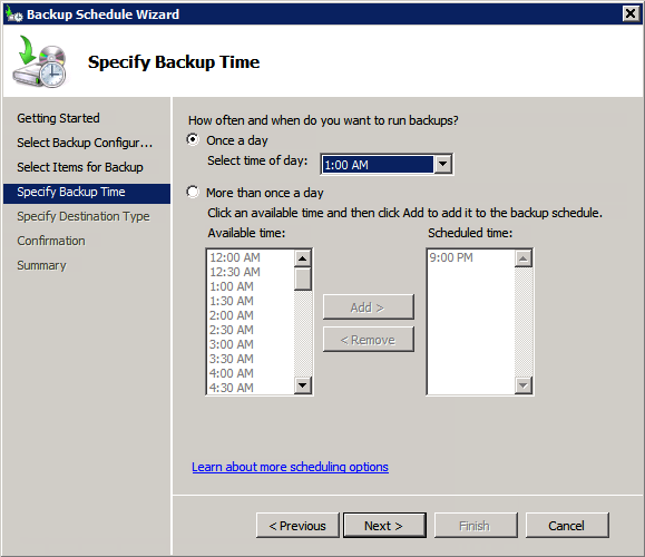 Windows Server 2008 System Restore Point