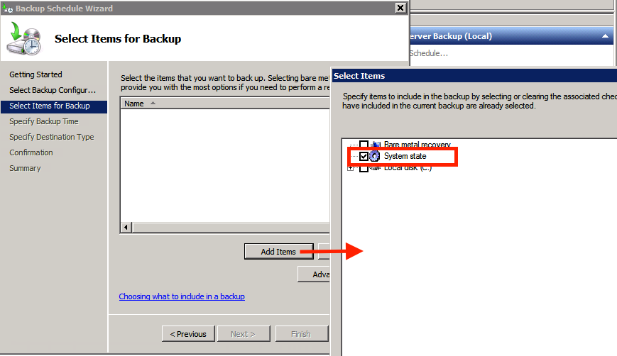 Windows Server 2008 System Restore Point