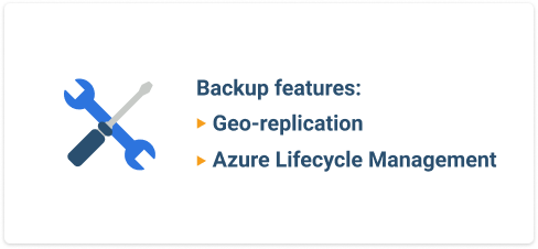 Azure storage backup features