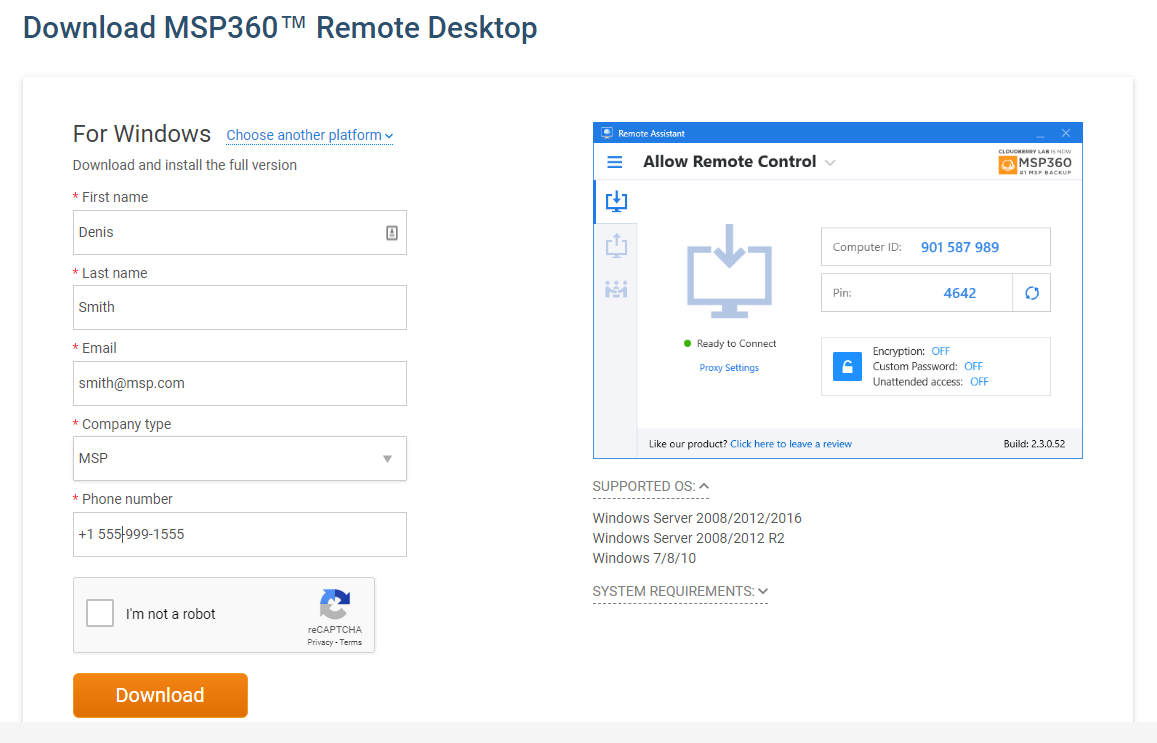 Download MSP360 Remote Desktop