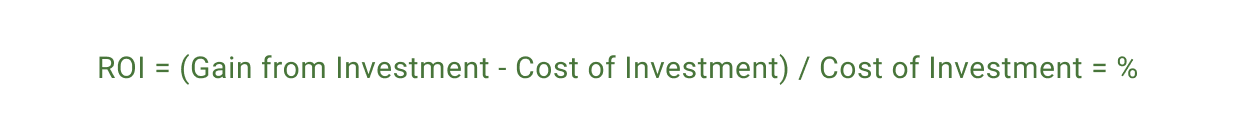 Return on Investment (ROI)