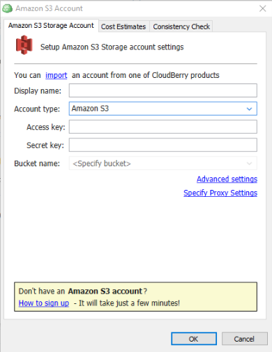 Enter the name of your storage account