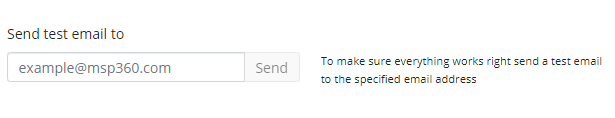 Sending a Test Email in MSP360 Managed Backup Service
