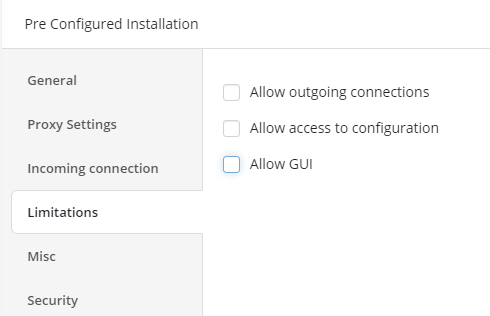 Setting Up Limitations in Managed Remote Desktop