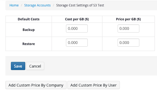 customize storage price