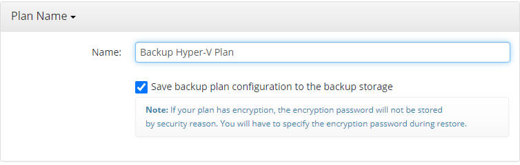 Hyper-V Backup: Naming the Plan