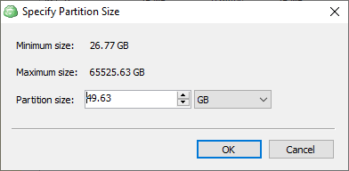 Checking Partition Size