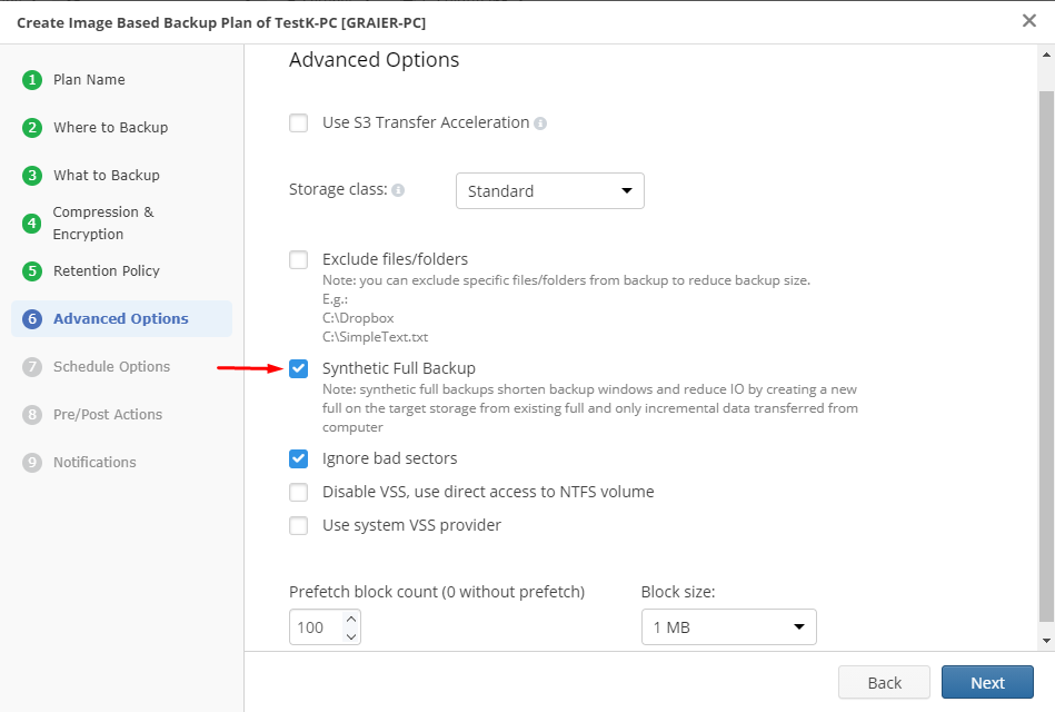 Synthetic Full Backup with MSP360 Managed Backup Service