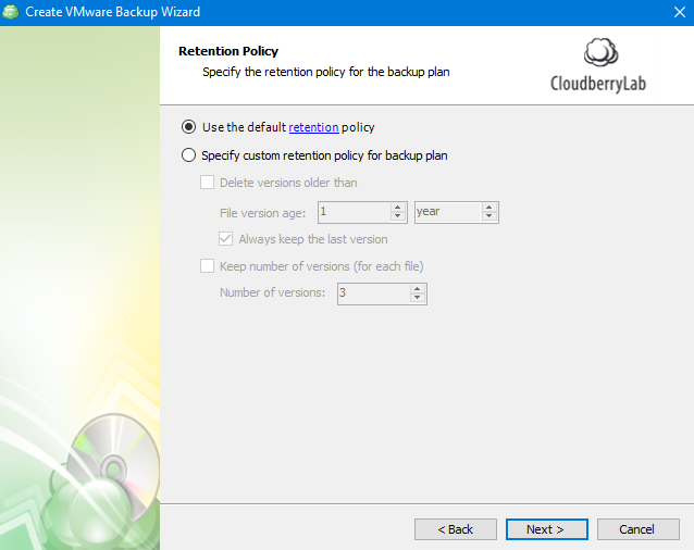 Setting Up Retention Policy in MSP360 Managed Backup Web Agent