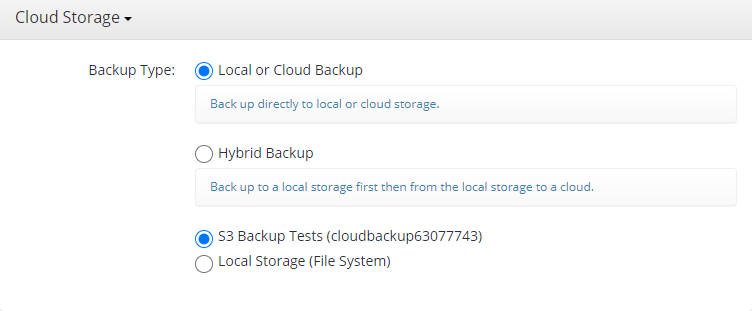 Choosing a Backup Destination in MSP360 Managed Backup Web Console