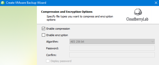 Compression/Encryption in MSP360 Managed Backup Web Agent