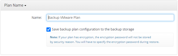 Naming a Plan in MSP360 Managed Backup Web Console