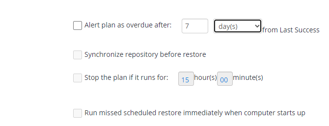 Additional Schedule Options in MSP360 Managed Backup Sevice