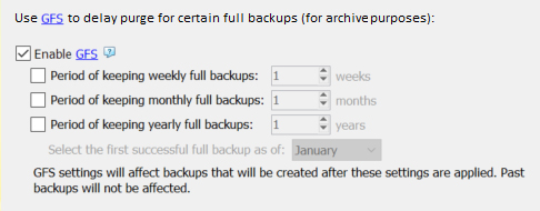 MSP360 Backup: Grandfather-Father-Son Retention Policy