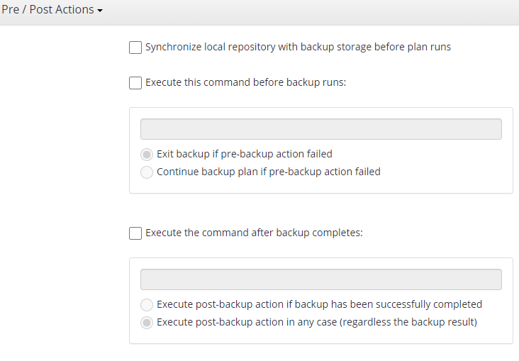 MSP360 Managed Backup: Additional Actions