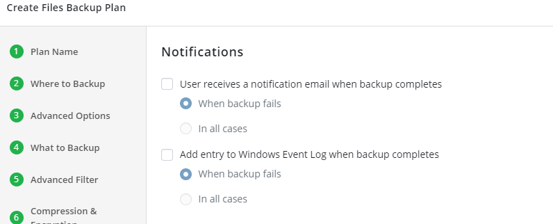 MSP360 Managed Backup: Notifications