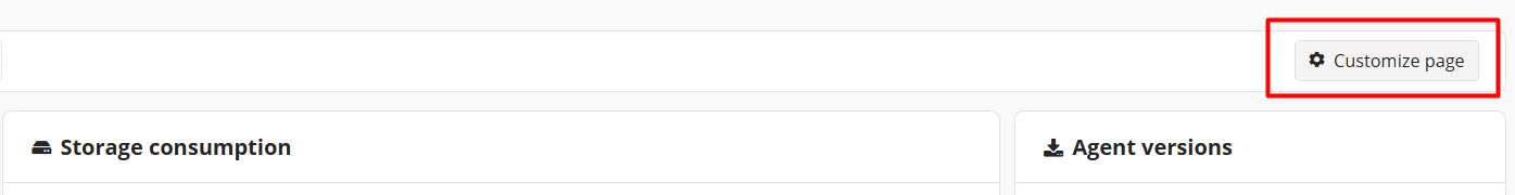 Customize page button