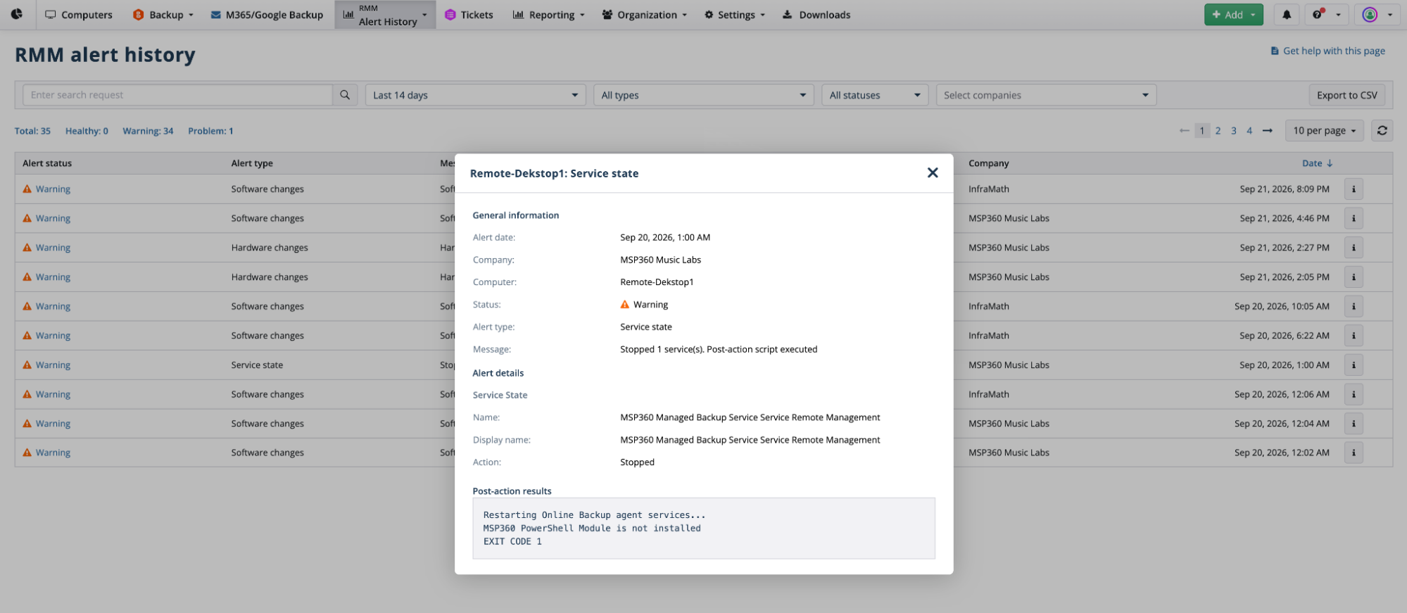 Alert-History-with-filters-and-saved-script-output | MSP360 Blog Alert-History-with-filters-and-saved-script-output