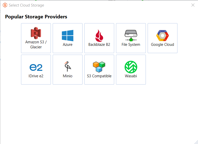 Cloud storage providers