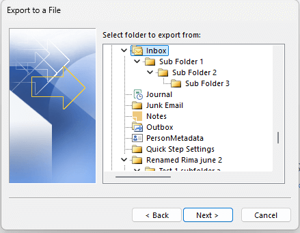 How to backup Outlook - export to a file