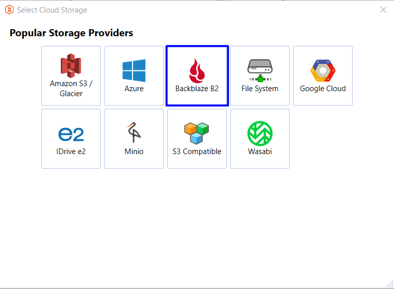 Select storage