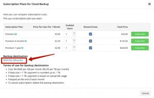 how-to-manage-storage-in-msp360-backup-for-microsoft-365-google-step-3