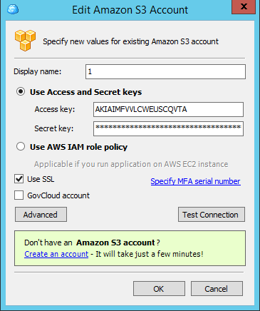 Amazon S3 MFA Support in MSP360 Explorer