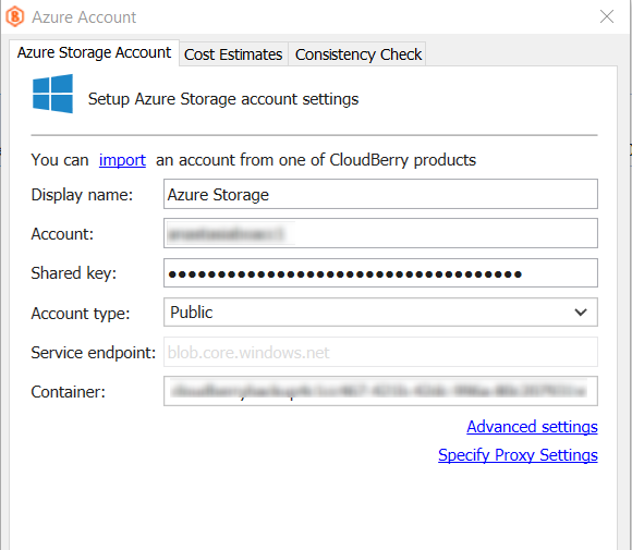 MSP360 and Microsoft Azure