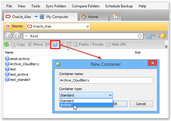 MSP360 Explorer: Oracle Archive Storage Supported
