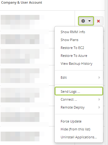 8 send logs