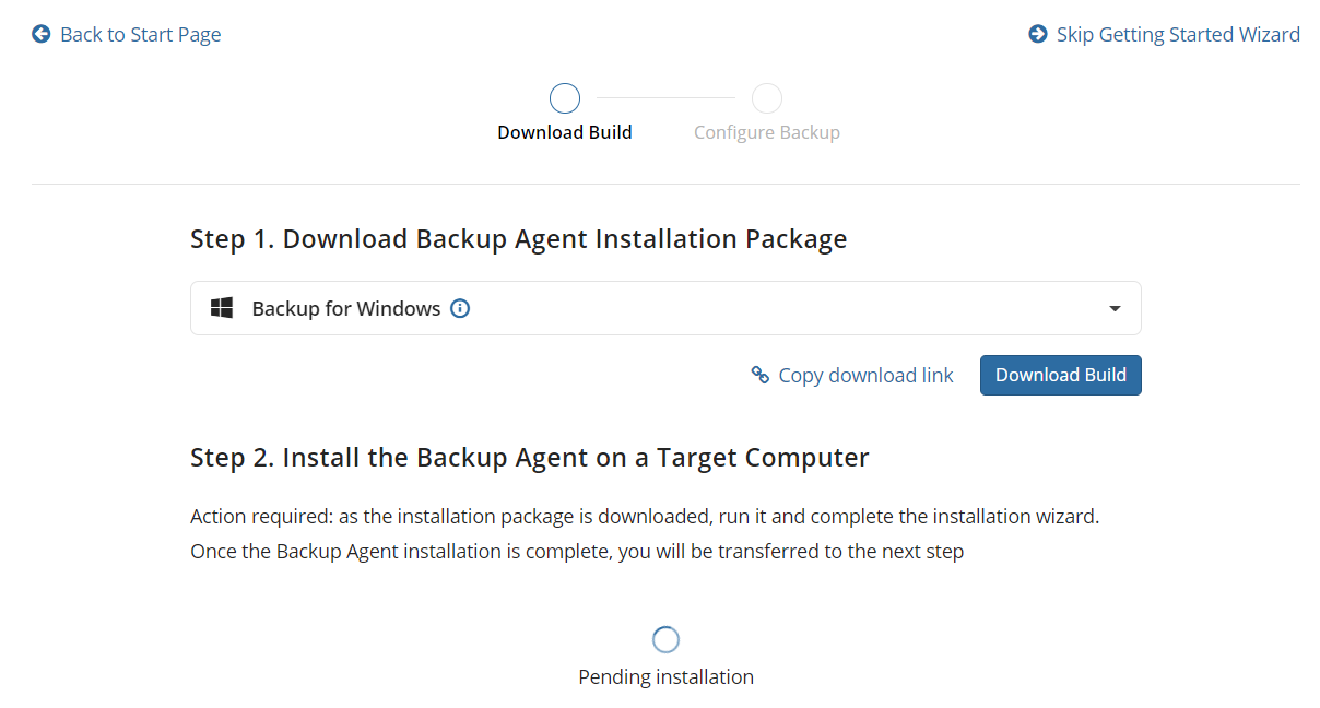 Install Backup agent