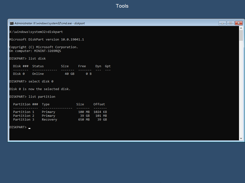 ImageBased Backup Restore with Distinct Partition Structure