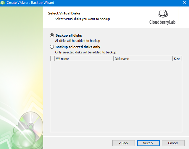 Backing Up a VMware Virtual Machine in MSP360 Managed Backup