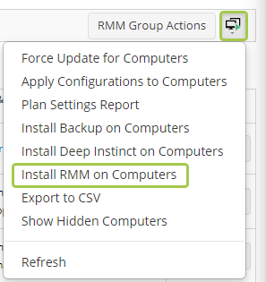 Install RMM on computers