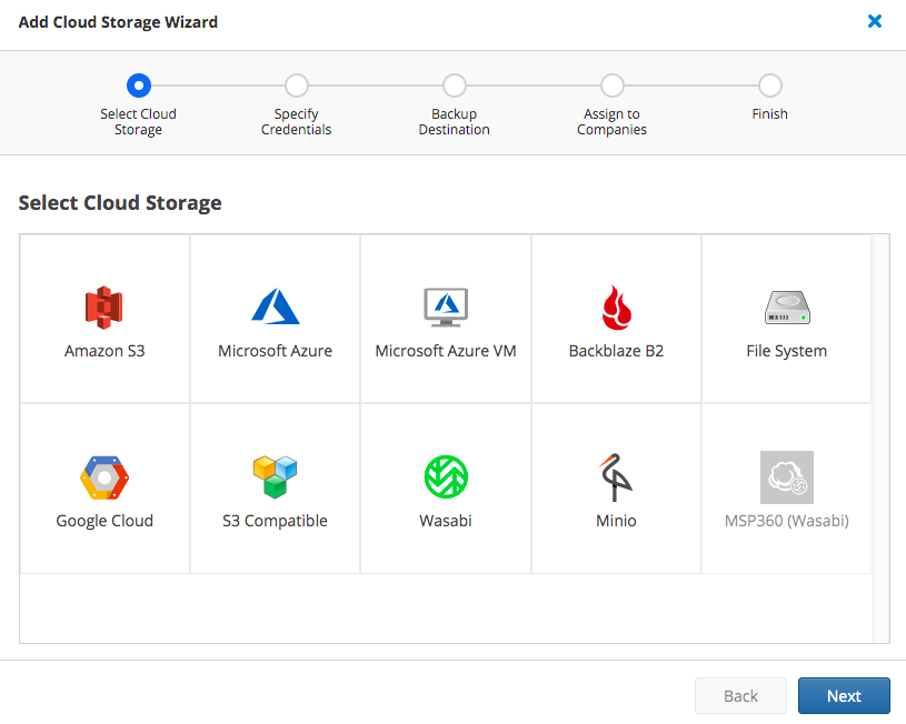 MSP360 Managed Backup: Choosing a Storage