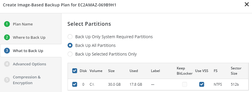 Select Partitions