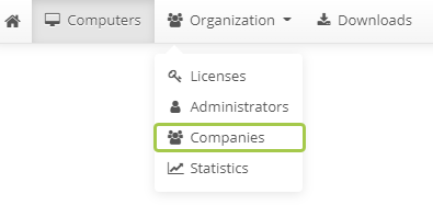 Companies section