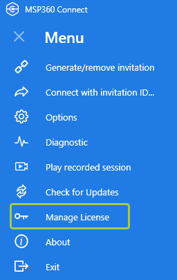 manage license