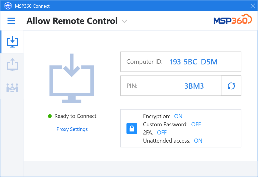 MSP360 Connect - allow remote access