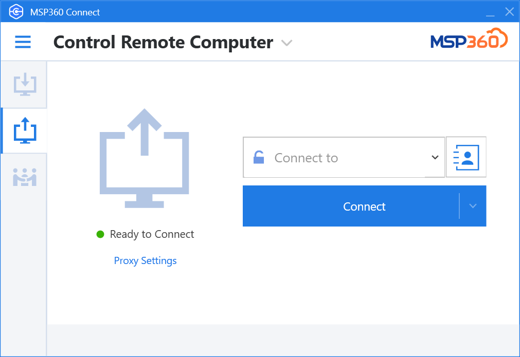 MSP360 Connect to computer
