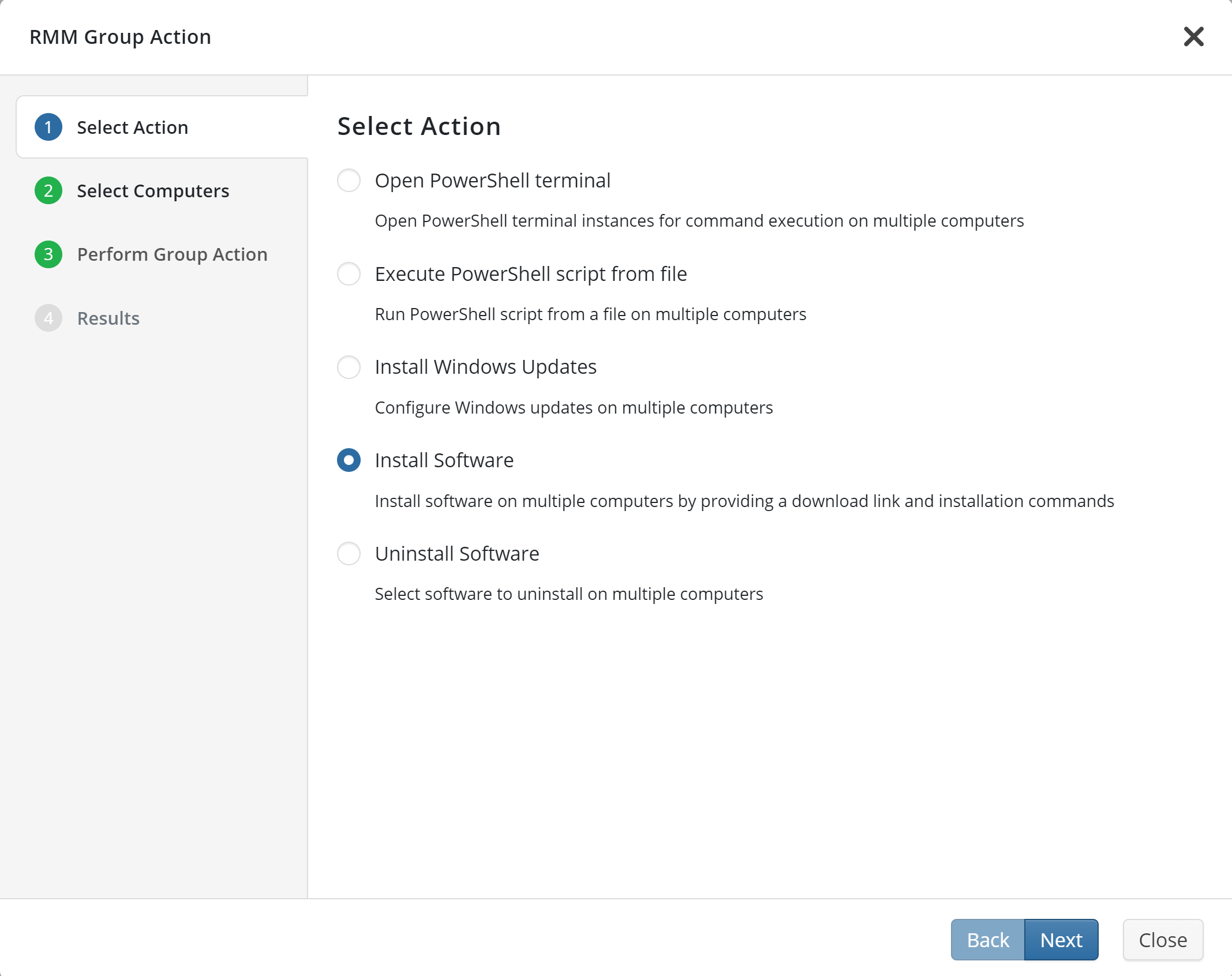 Centralized Software Management