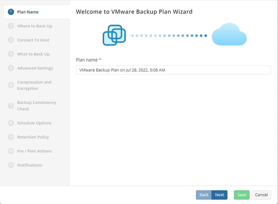 VMware wizard