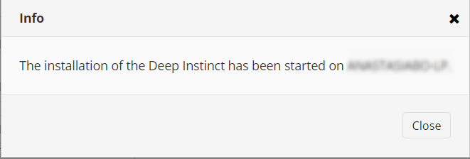 Deep Instinct installation process