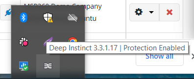 Deep Instinct tray icon