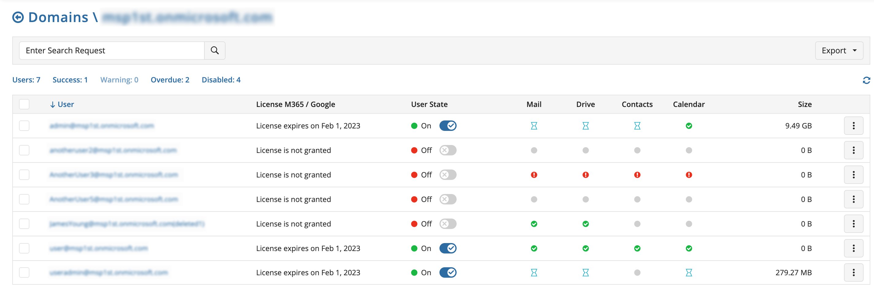 domain settings